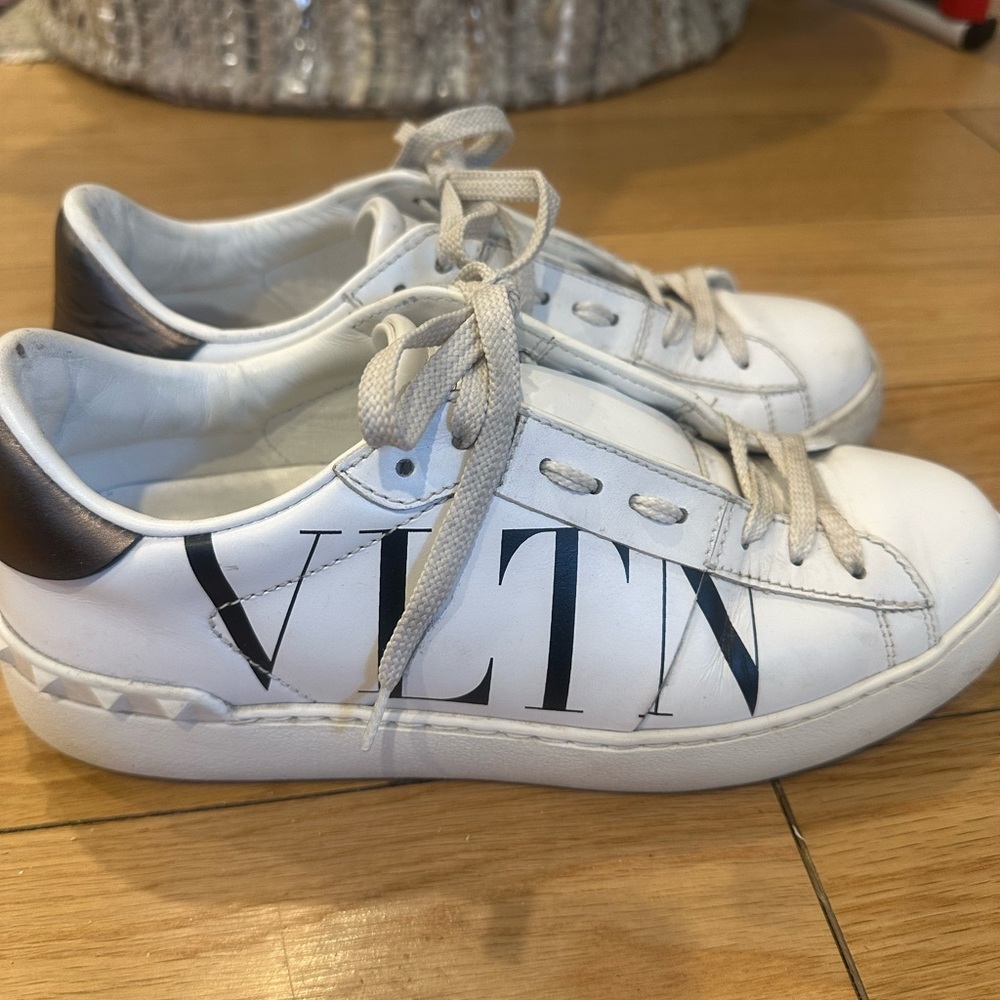 Valentino Garavani White Sneakers size European 38.5 great condition